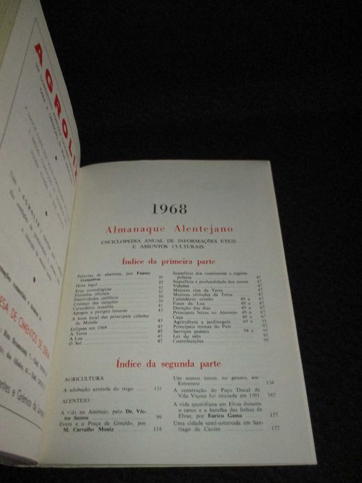 Livro Almanaque Alentejano 1968