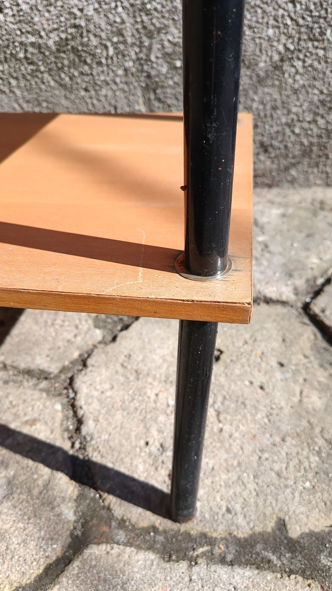 Stolik szafka kredens półki drewno metal PRL do renowacji retro
