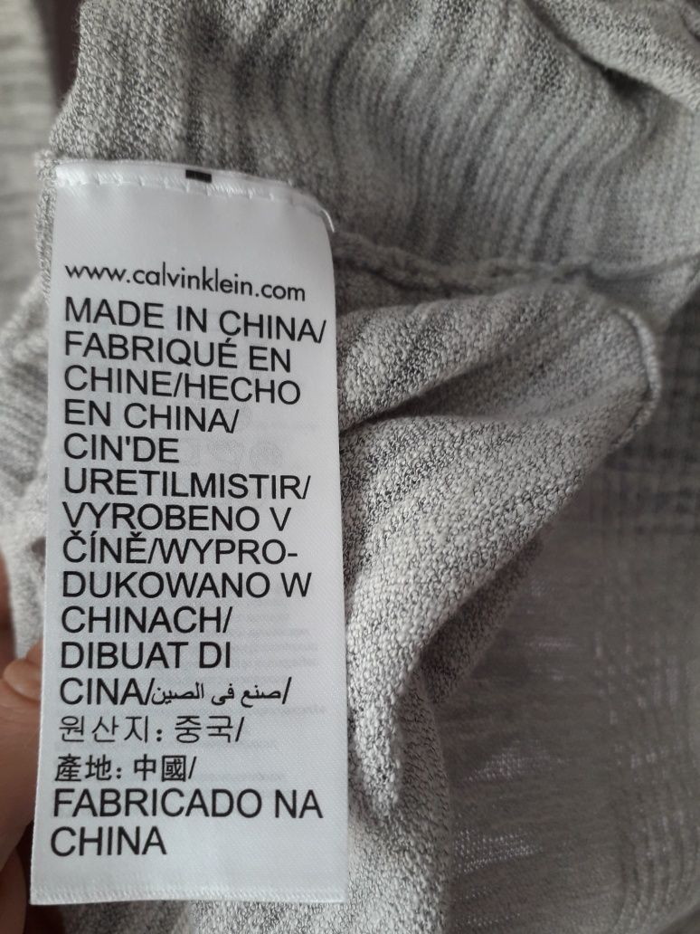 Sweter szary, cardigan Calvin Klein rozm. L
