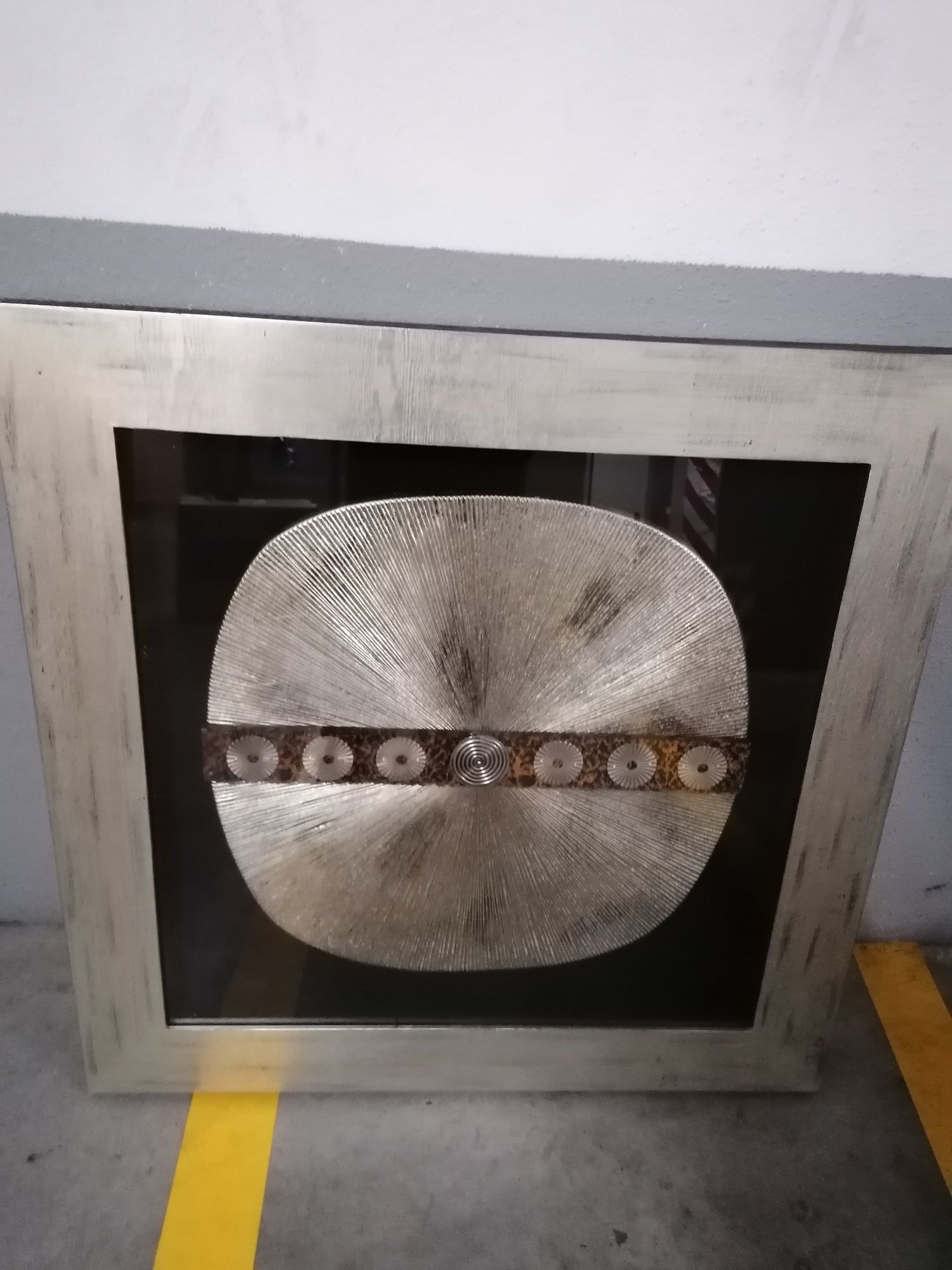 Quadro moldura prateada