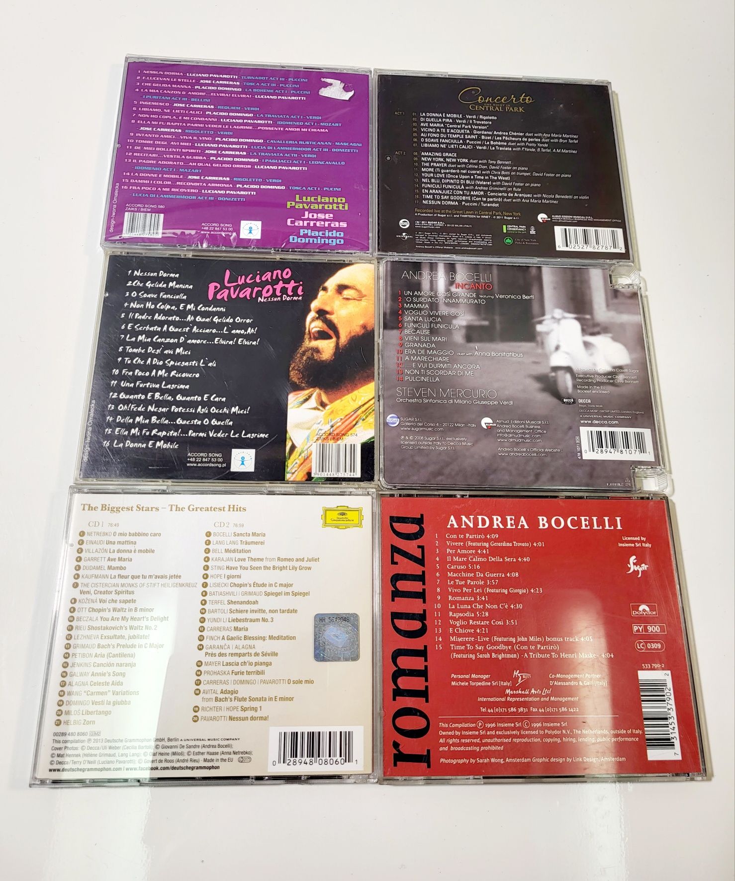 Pakiet Adrea Bocelli Luciano Pavarotti Tenorzy płyty cd