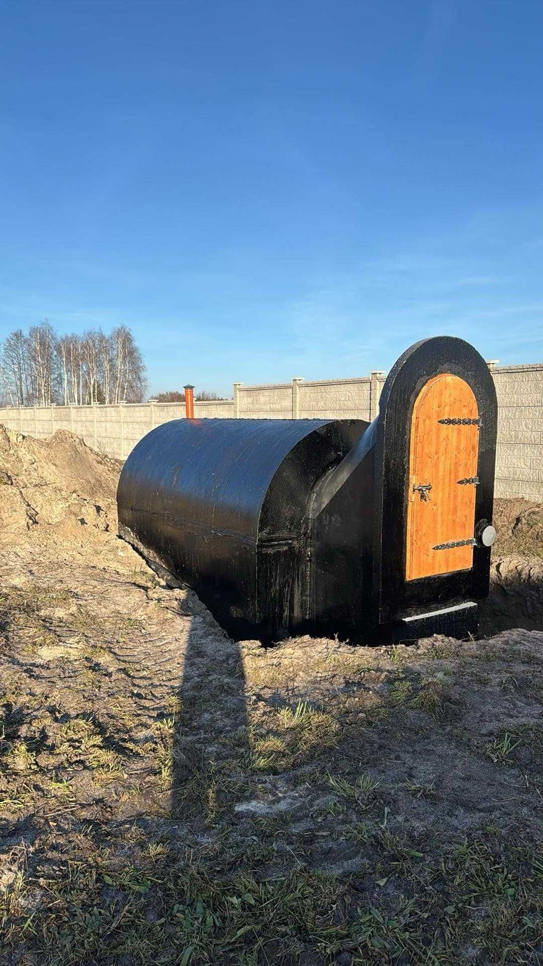 Betonowa piwniczka ogrodowa bunkier ziemianka spiżarka piwnica schron