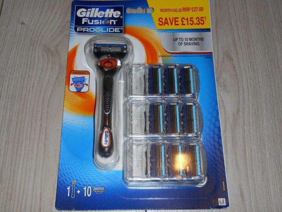 Zestaw GILLETTE PROGLIDE z Anglii + 10 nozy oryginal