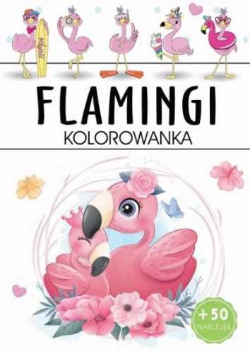 Flamingi kolorowanka - praca zbiorowa