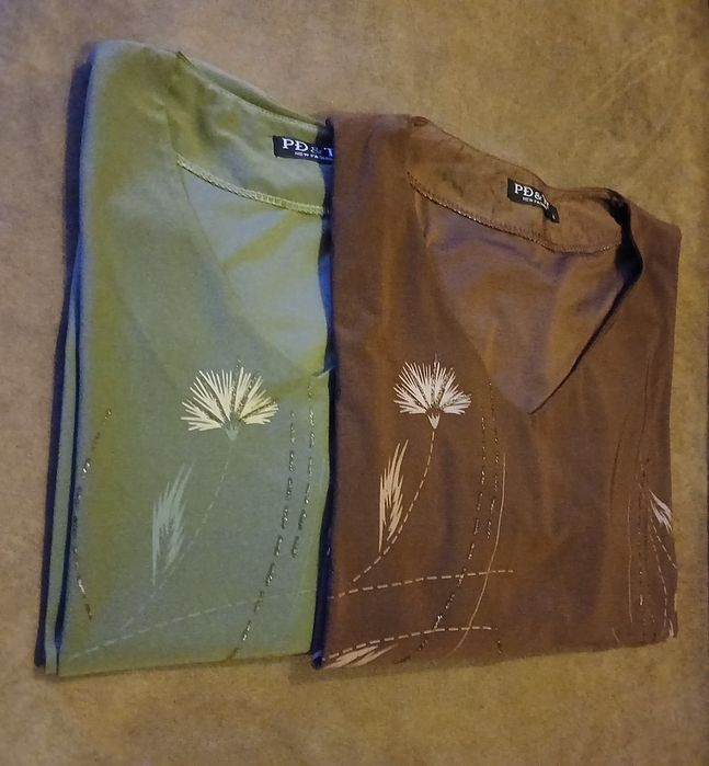 Zestaw 2 bluzek wzór kwiaty