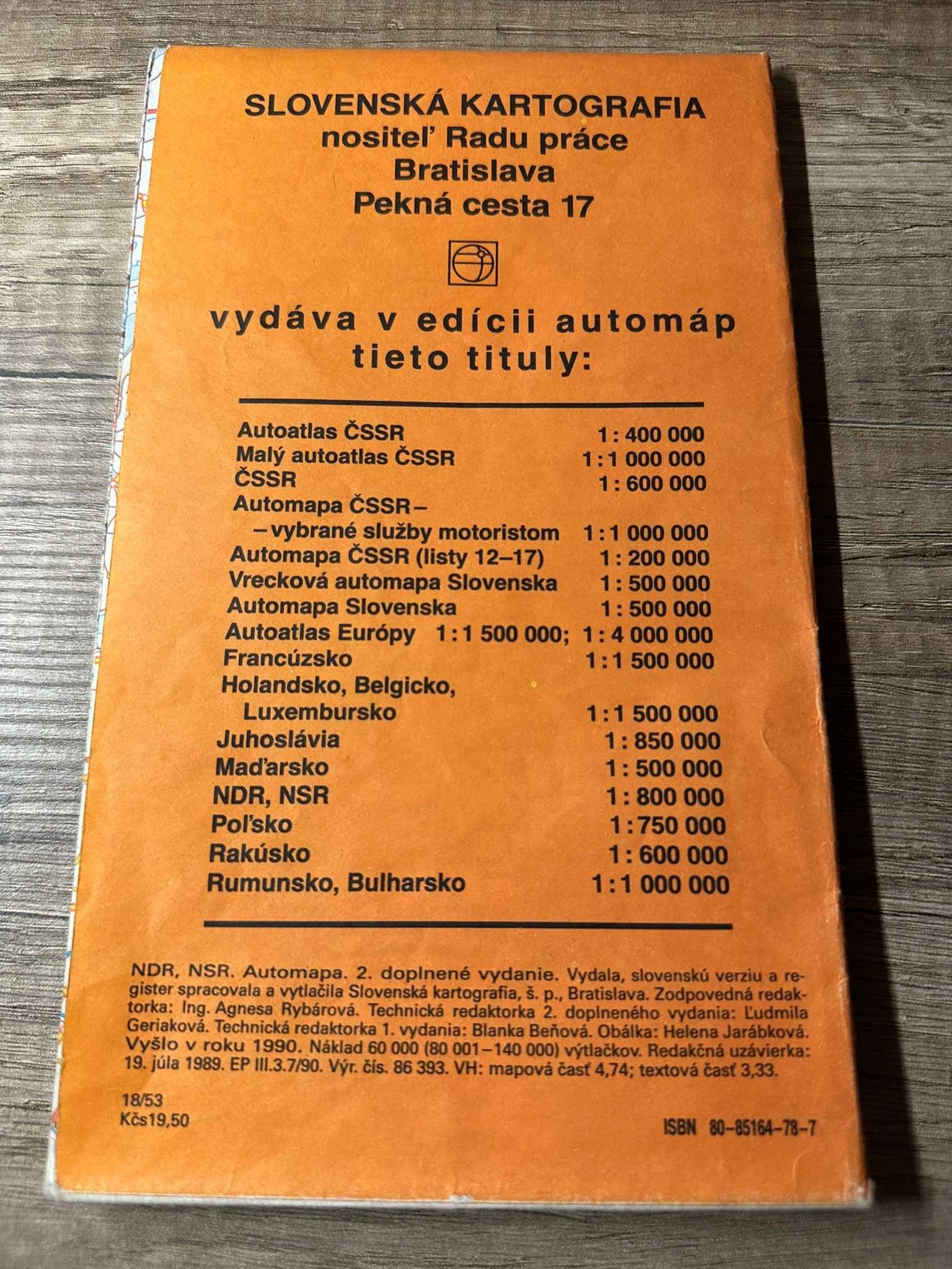 Mapa NDR NSR Automapa 1990