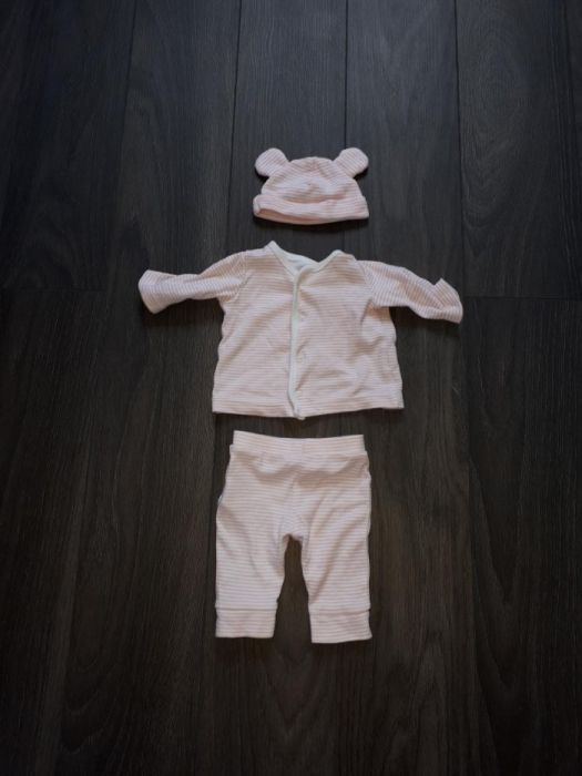 Spodnie czapka bluzka miś 56cm zestaw dziecięcy,komplet,czapka mis