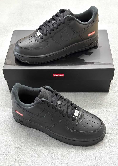 Buty Trampki Nike_Air_Force_1_Low_Supreme_Black_R.44