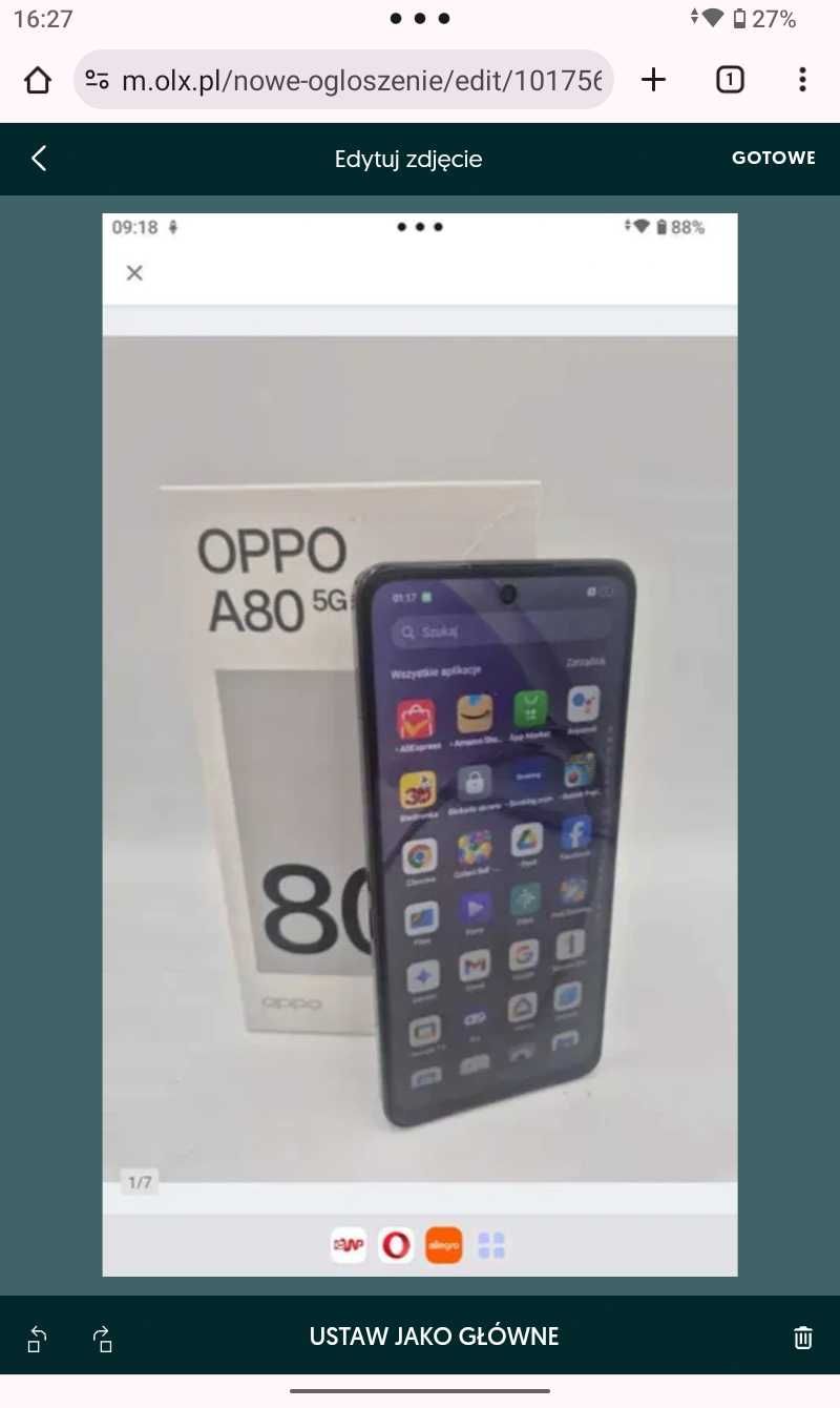 SUPER OPPO A80 5G. GWARANCJA producenta. Pamięć 8|256gb
