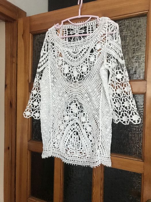 Koronkowa bluzka, narzutka boho Andżela r. M