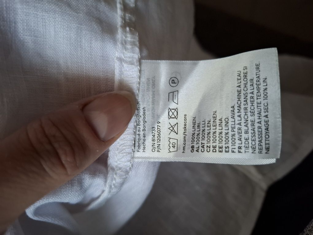 Рубашка льняная женская H&M разм.XL