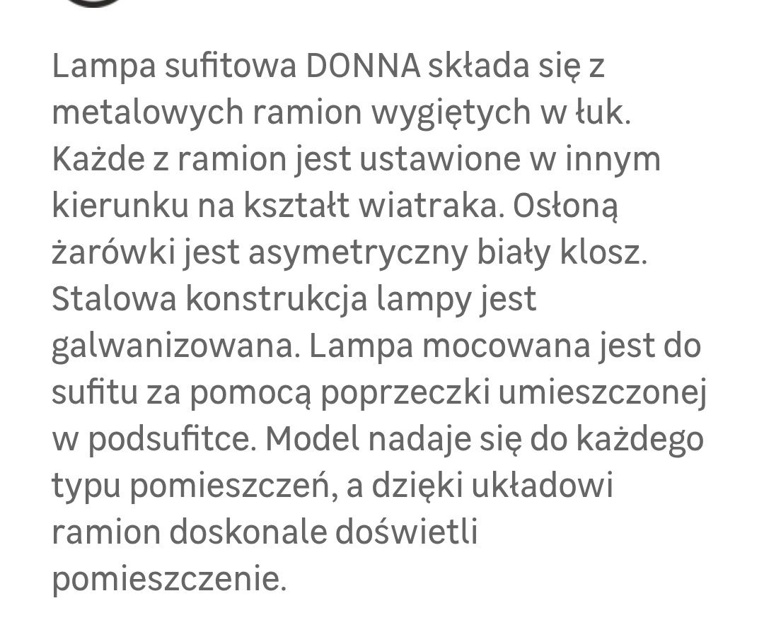 Sprzedam lampę sufitową