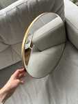 Okragle lustro złota rama frezowane Zara Home średnica 45 cm