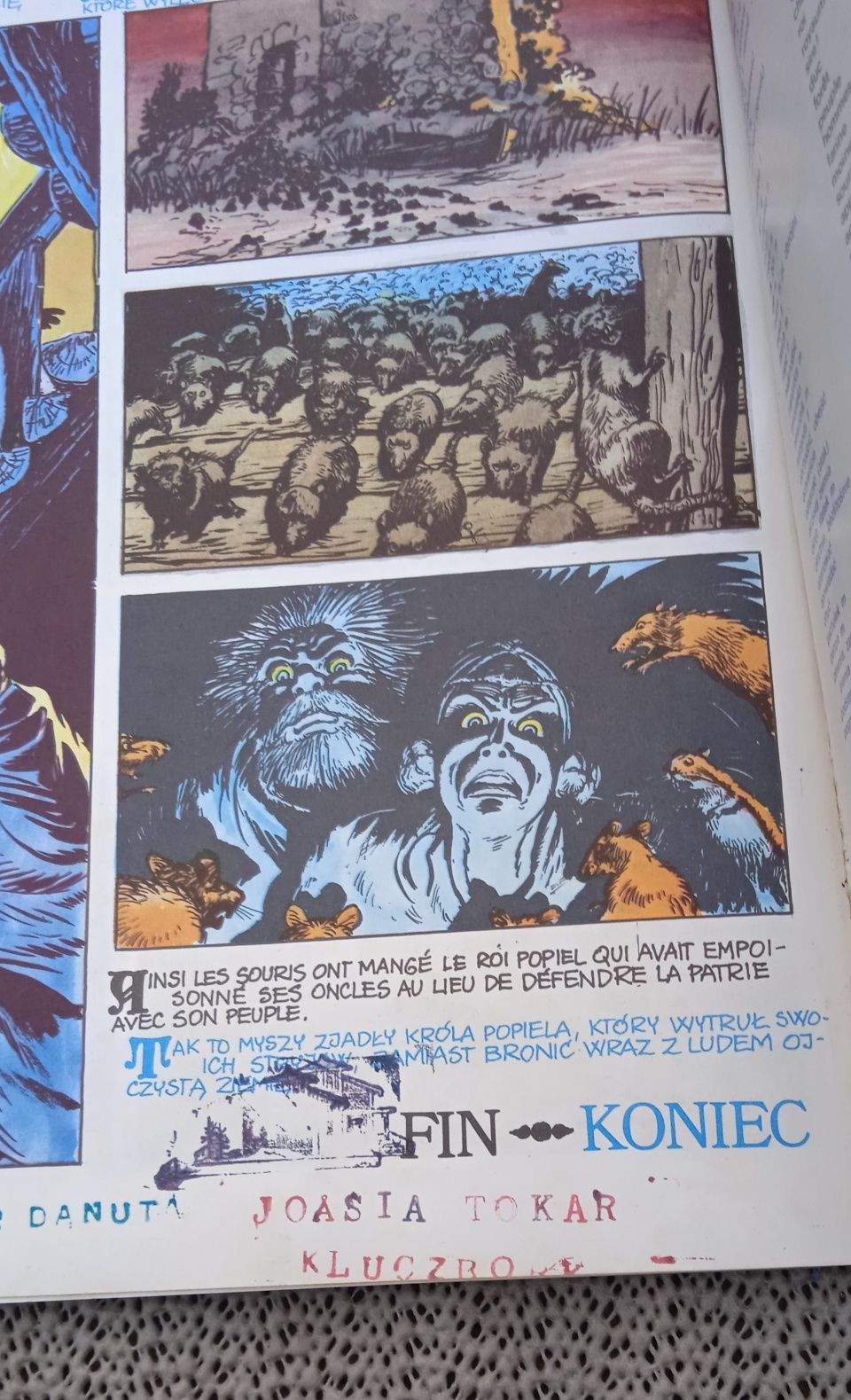 Komiks " Opowieść o Popielu i myszach" z 1976 r.