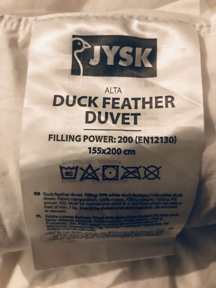 Dwie koldryz pierza kaczego 200x155