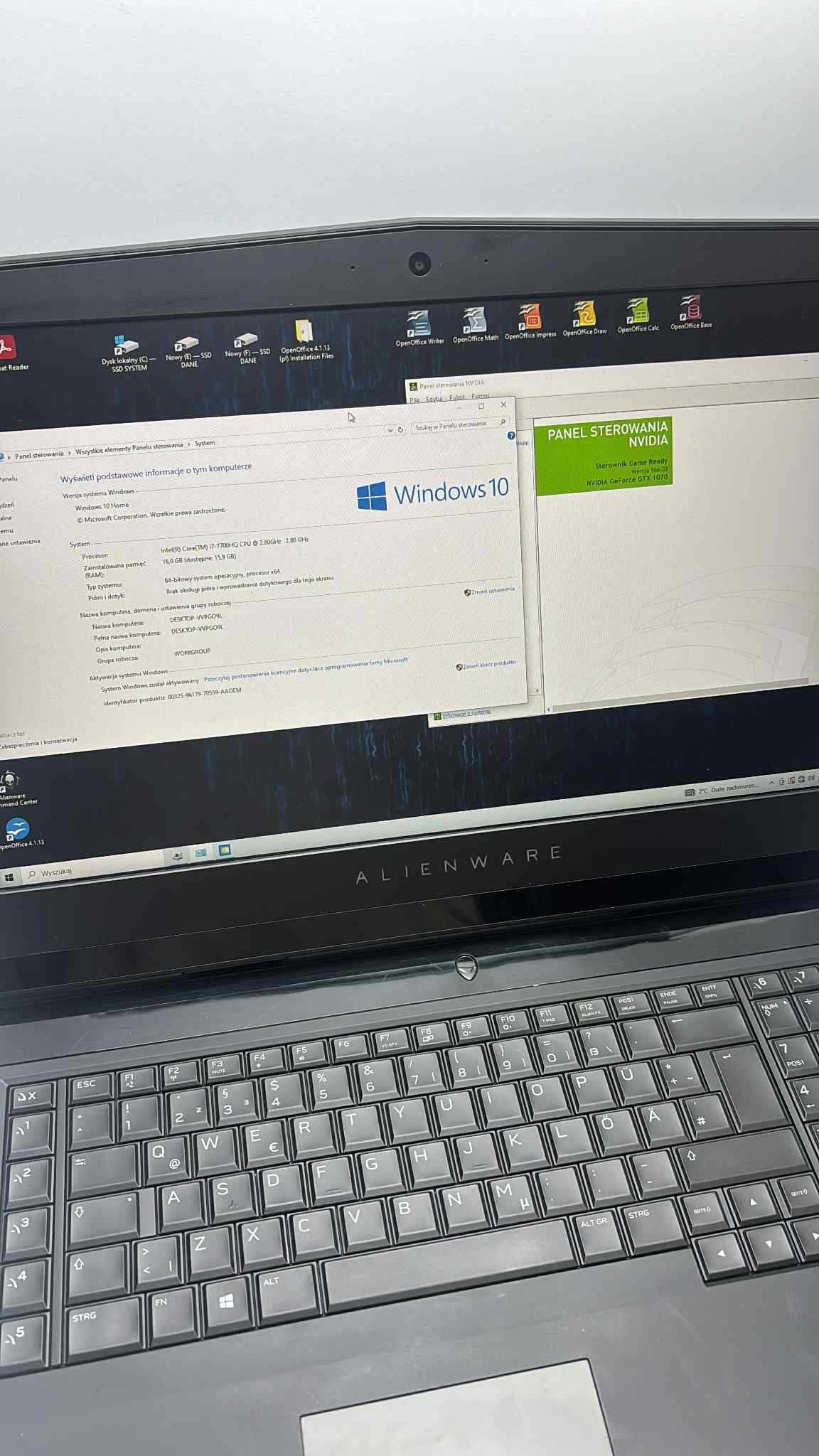 Laptop Dell Alienware 17 R4 1070 i7 7700HQ 16GB Ram