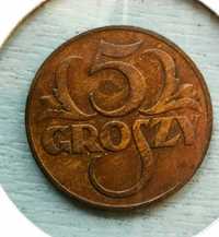 Moneta obiegowa II RP 5gr1935r
