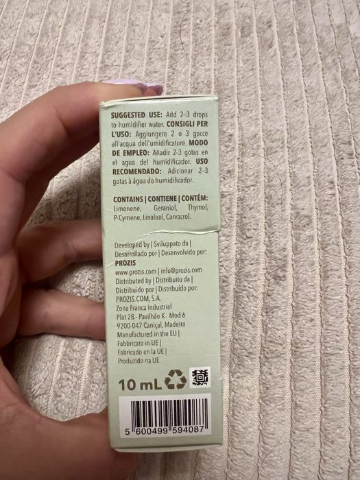 Oleo essencial Prozis para difusores