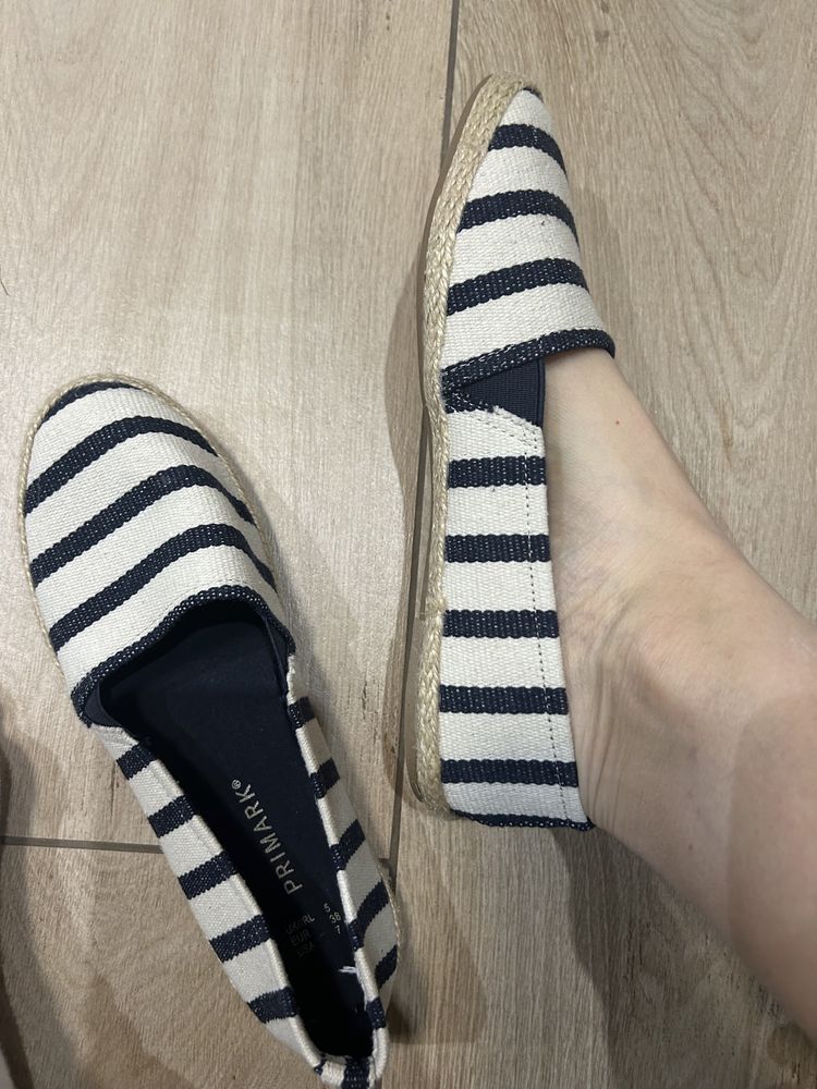 Мокассины (эспадрильи) Primark.38 размер.24 см стелька