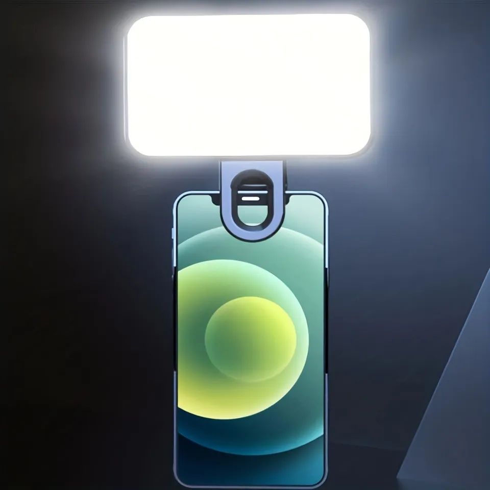 Luz led de preenchimento para selfie telemóvel com clip USB NOVO
