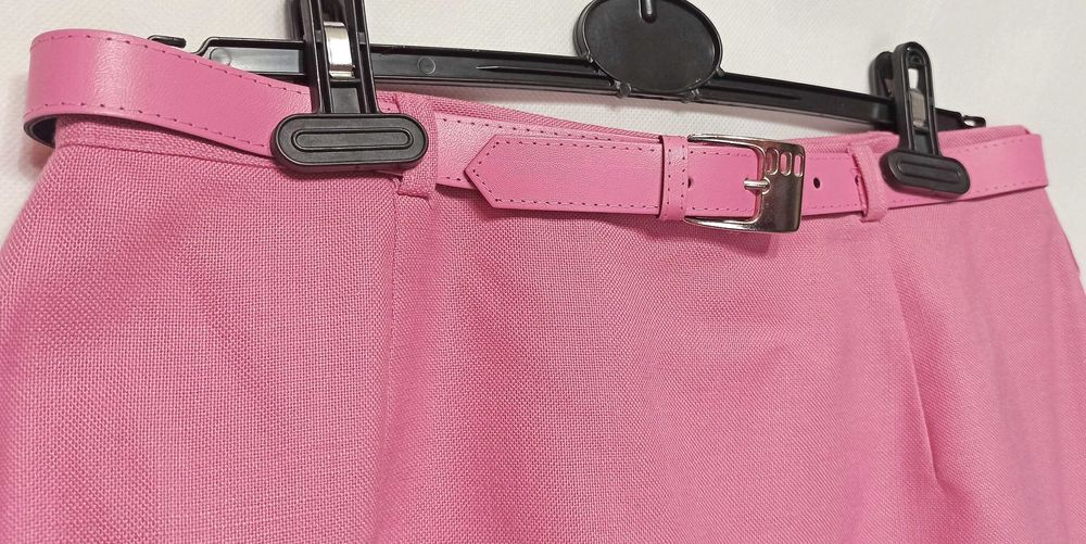 Różowy komplet żakiet spódnica garsonka komplet retro 42 44 XL 2XL