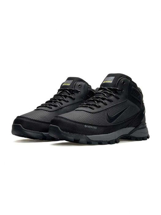 Кросівки з хутром Nike Rivah Gore-Tex Grey Black зимові premium i89