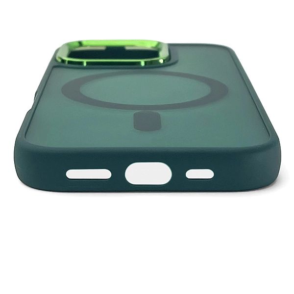 Etui Magnetic Collection MagSafe na iPhone 16 Pro Max - ciemnozielone