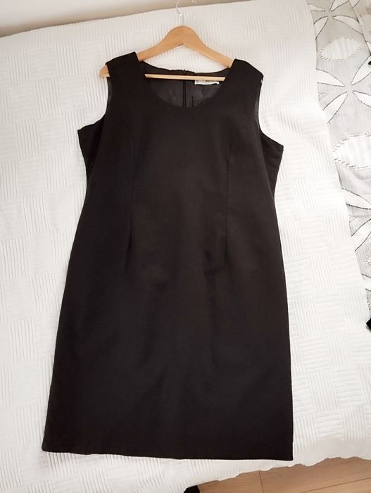 Mała Czarna , klasyczna sukienka rozm 42 , L, XL ,len i wiskoza