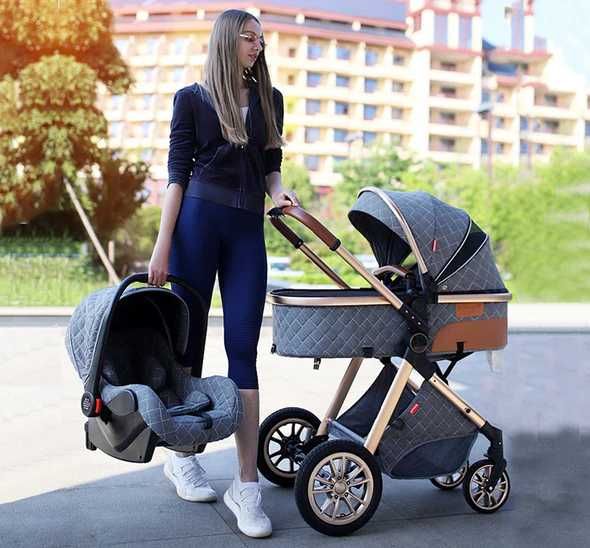 Trio LUXE - Cinza/Dourado - Novo em caixa C/Garantia