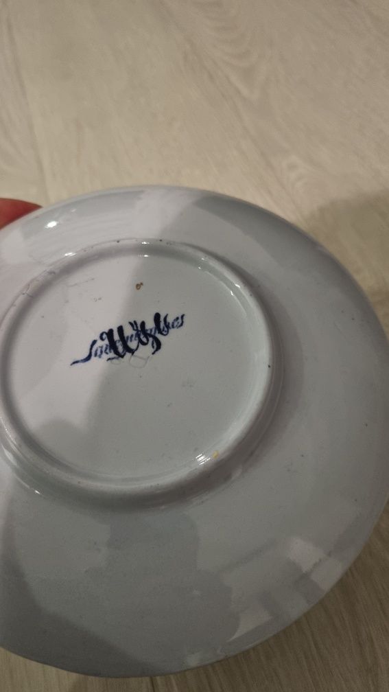 Filiżanka do Kawy Porcelana Antyk Granatowa Niebieska komplet