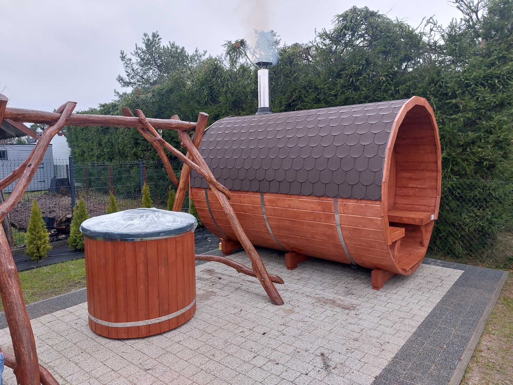 Sauna ogrodowa Beczka Mobilna Akcesoria transport