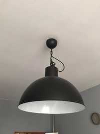 Lampa wisząca 1-punktowa czarny metalowy klosz 45cm