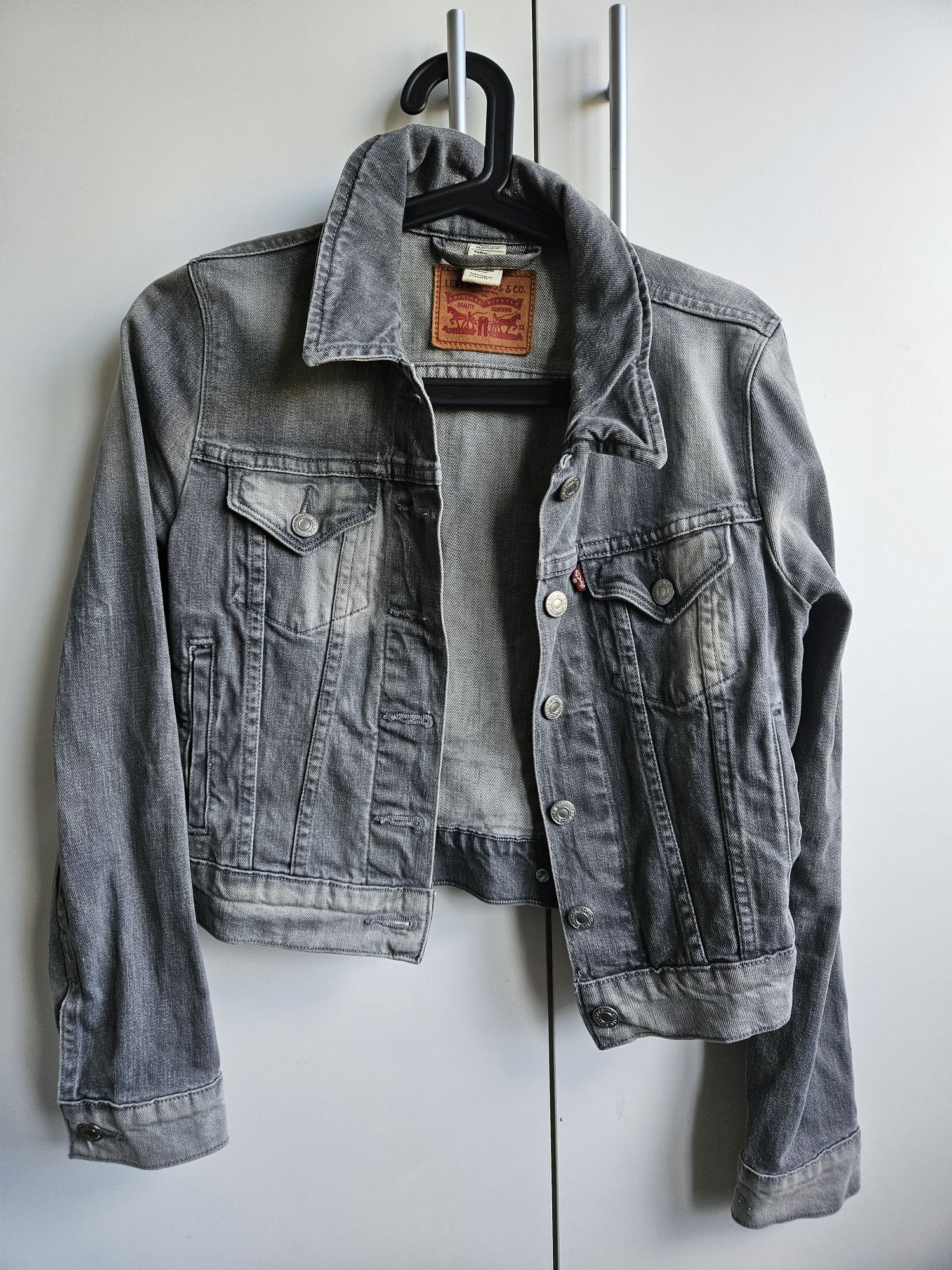 Kurtka krótka jeansowa trucker Levi's XS Szara