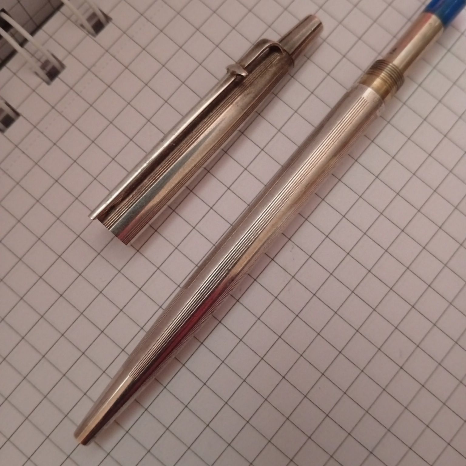 Esferográfica "CARAN d'ACHE - Madison", silverplated, vintage,