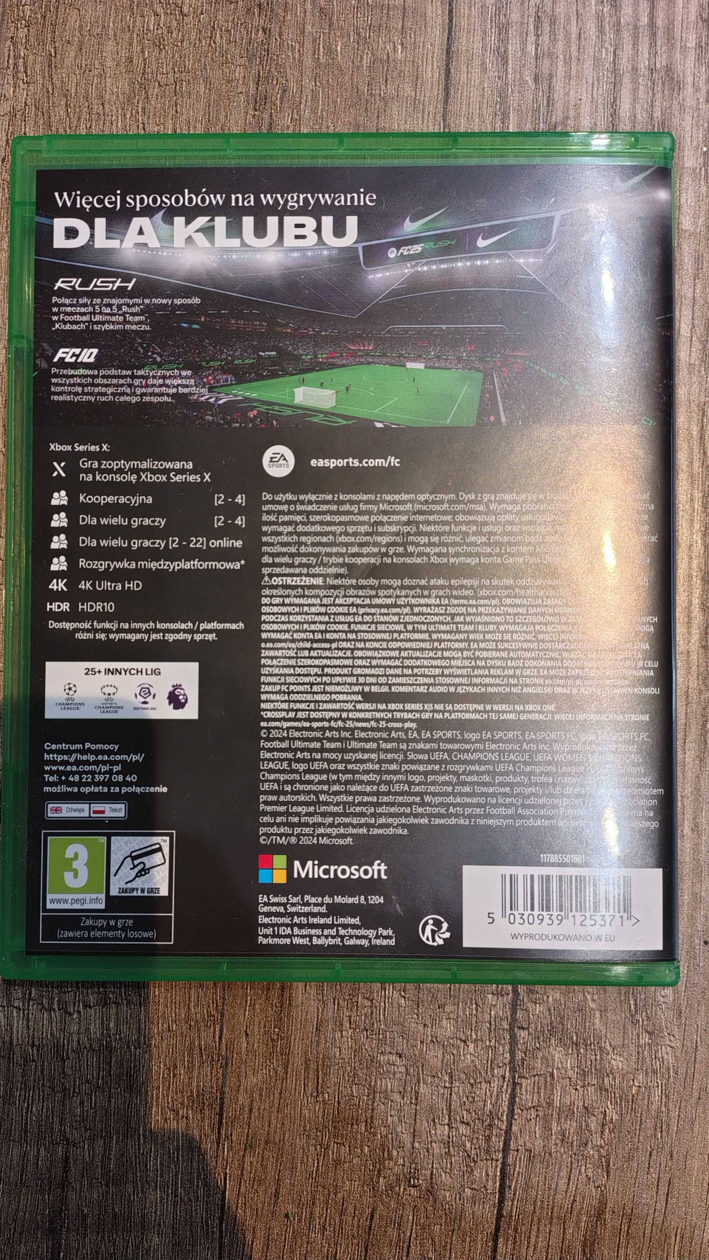 Gra EA Fc 25 na Xbox Series X i Xbox ONE