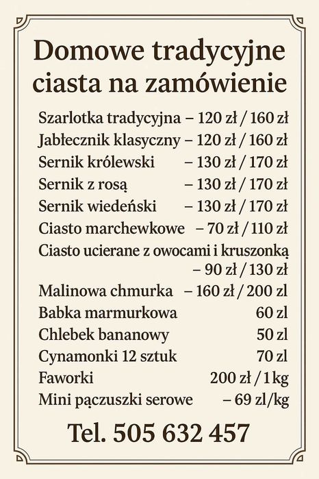 Domowe tradycyjne ciasta na zamówienie – najwyższa jakość i smak