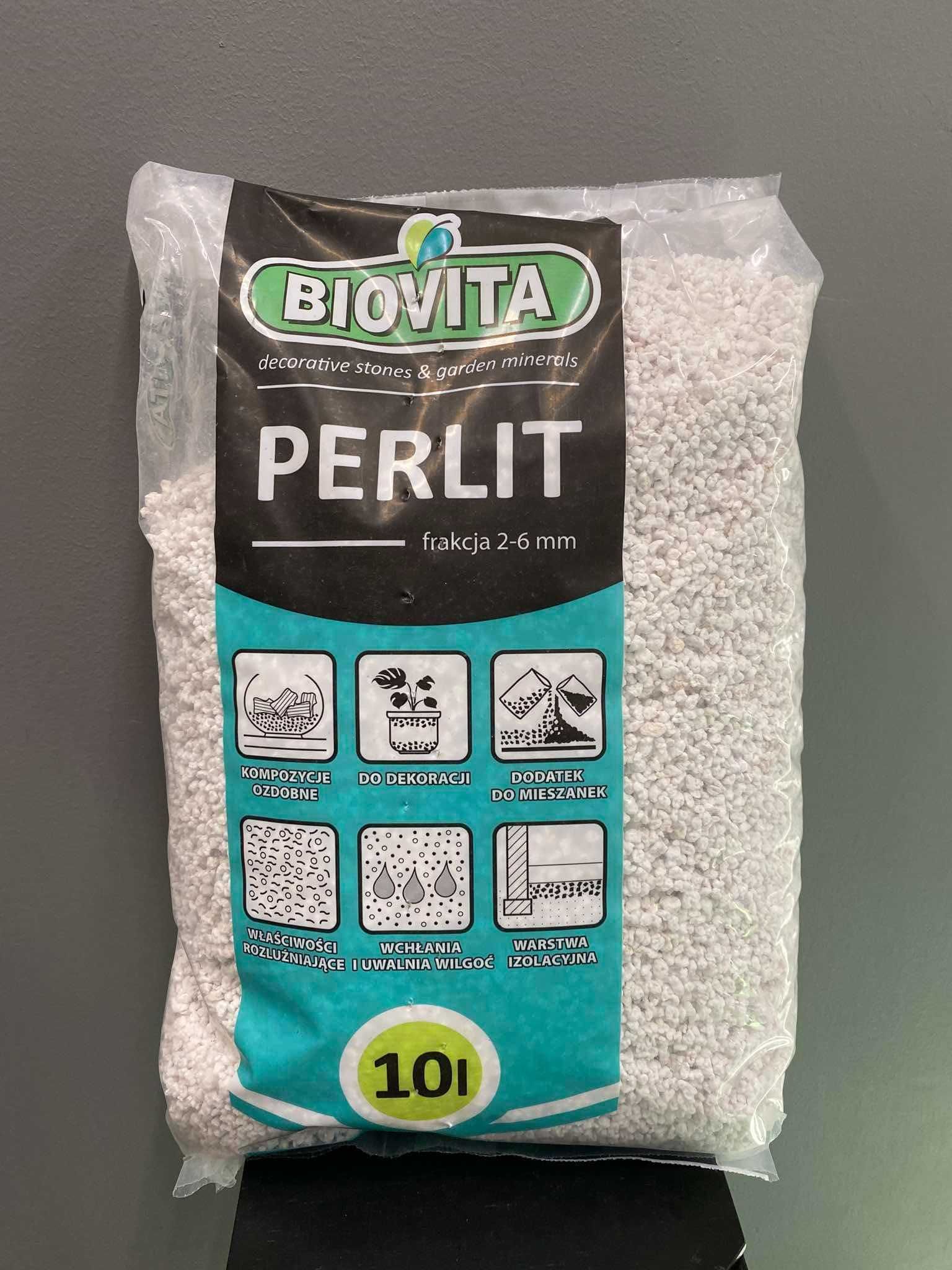 Perlit wulkaniczny do kwiatów, do ziemi 3 - 6 mm 10 l