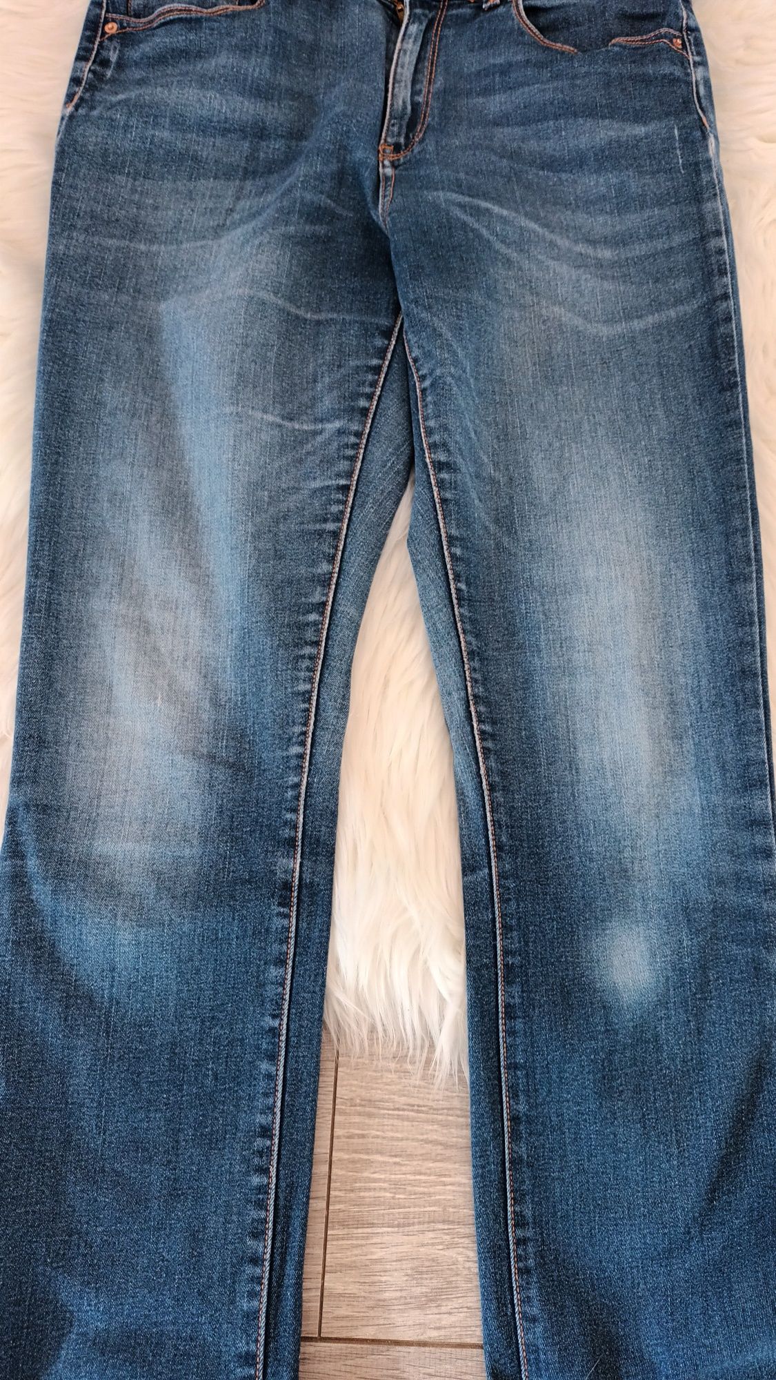 Esmara lidl spodnie jeansy rozm 38 M skinny niebieskie przetarcia