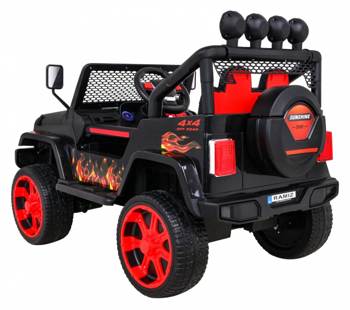 Samochód AUTO  na akumulator NEW Raptor DRIFTER Napęd 4X4 Płomienie