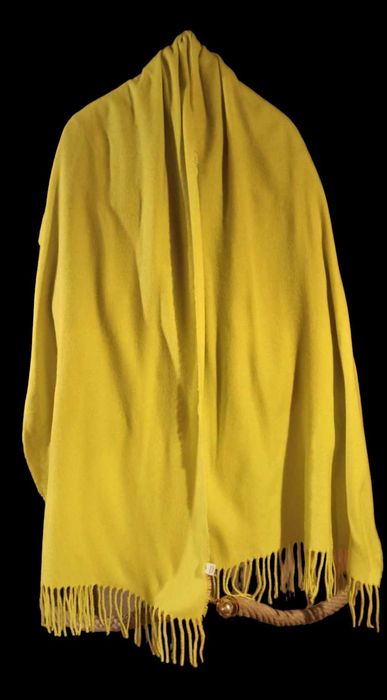 Duży ciepły szal Monki seledynowy