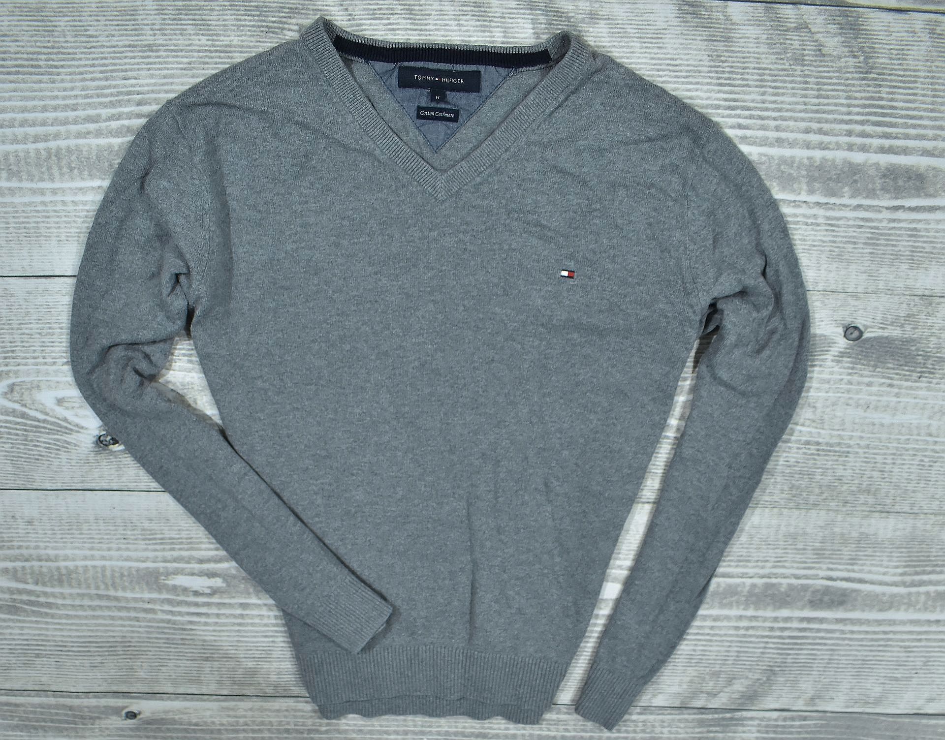 TOMMY HILFIGER Sweter Męski Bawełna Kaszmir / M