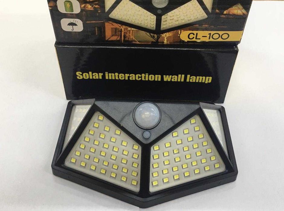 Вуличний фонар, ліхтарик з датчиком руху на сонячній батареї LED