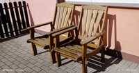 Fotele krzesła ogrodowe drewniane na taras