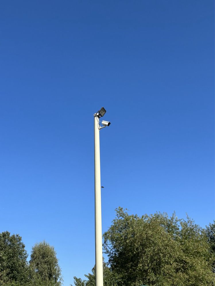 Słup/Maszt pod Oświetlenie - Światłowód - Monitoring - Flagi 7m