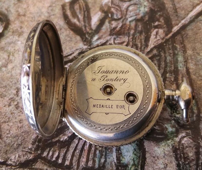 PRATA Relógio bolso impecável