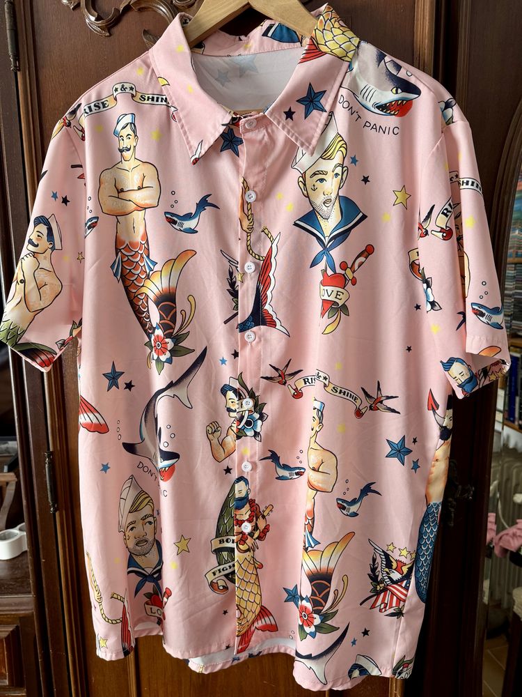Camisa rosa marinheiro