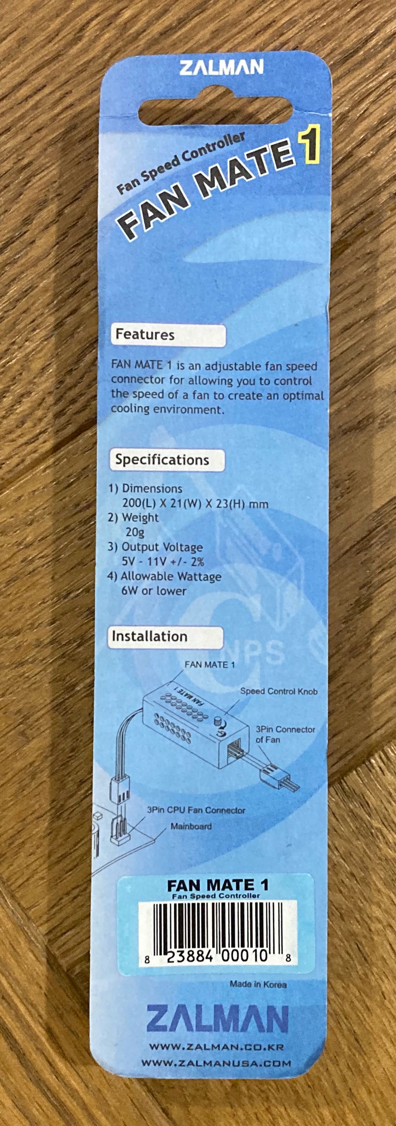 Zalman Fan Mate 1 - regulator obrotów wentylatora