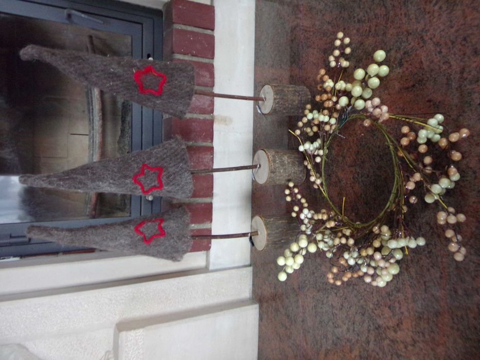 Choinka filz Wianek Świąteczny stroik X-Mas Home & You Skandi Hygge