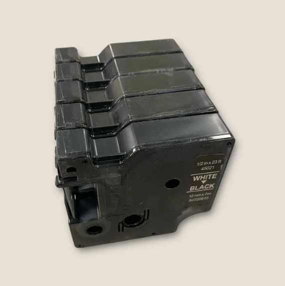 Taśma do DYMO D1 12mm/7m czarna/biały- 5x