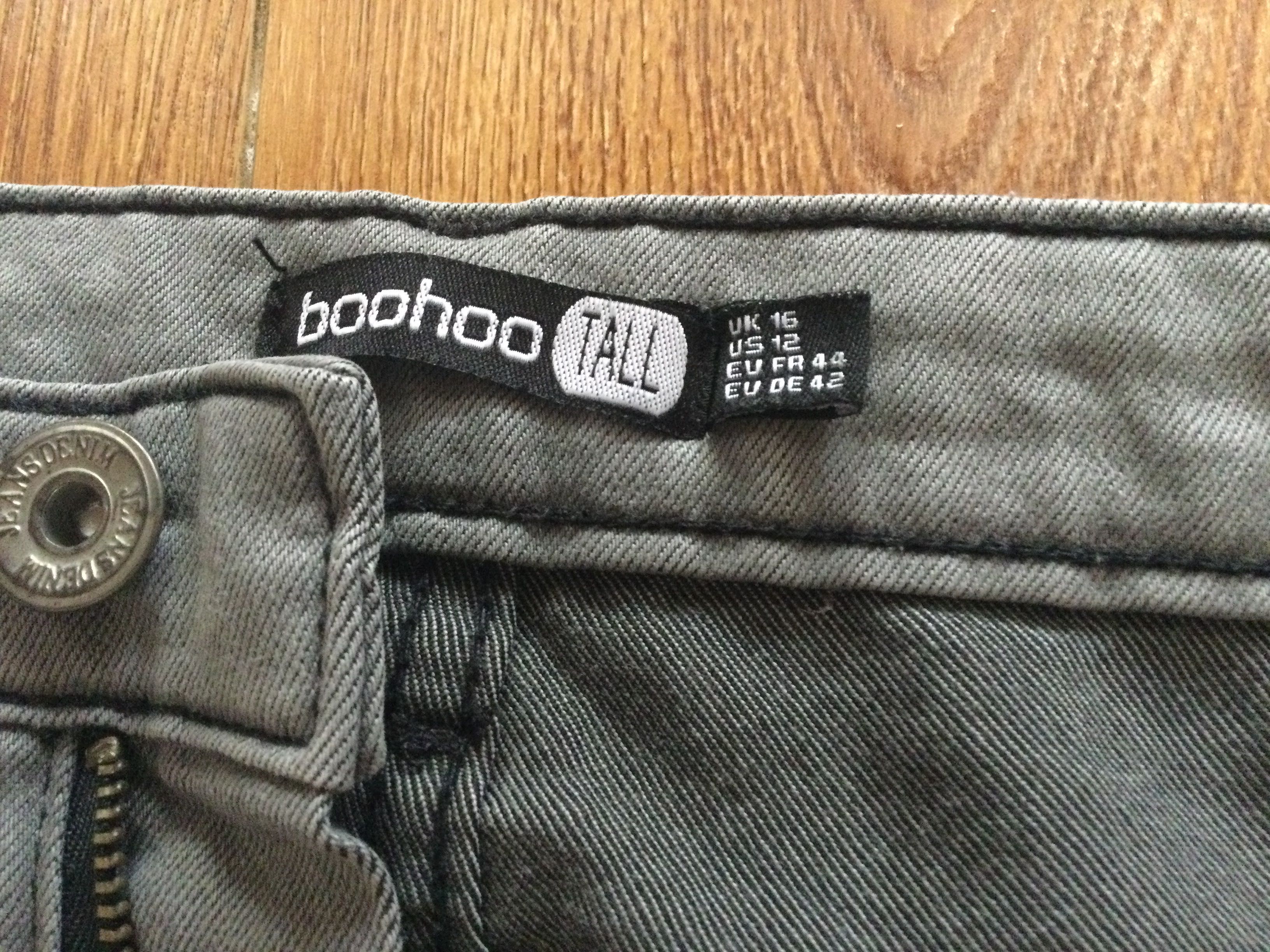 Джинсы Boohoo с высокой талией, посадкой, XL